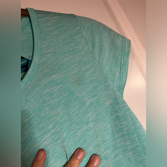 Champion 2 Piece Set Women’s TealCapri Leggings and Short Sleeve Top Size Large - Picture 11 of 15